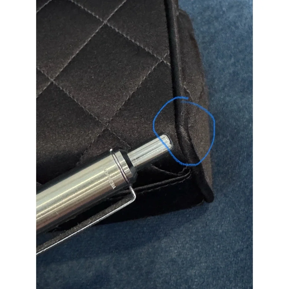 Vintage Chanel Black Satin Mini Square‎ flap Crossbody Bag